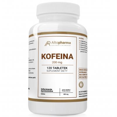 KOFEINA 200mg PAMIĘĆ KONCETRACJA PRODUKT WEGE 120 tabletek
