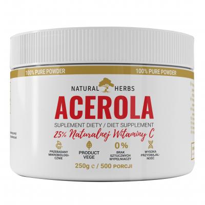 ACEROLA NATURALNA WITAMINA C W PROSZKU 250g PRODUKT WEGE