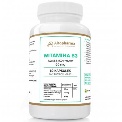 NIACYNA WITAMINA B3 PP 50mg Kwas Nikotynowy PRODUKT WEGE 60 kapsułek