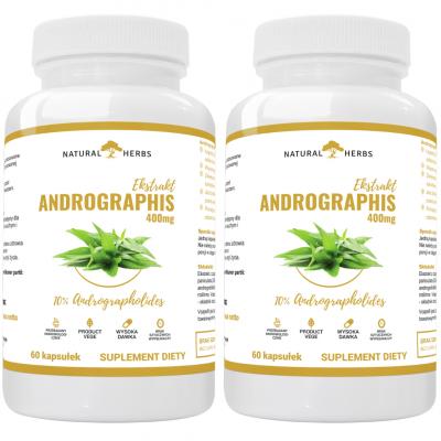 ANDROGRAPHIS 1+1 GRATIS Ekstrakt 400 mg Odporność Andrografolidy 2 x 60 kap