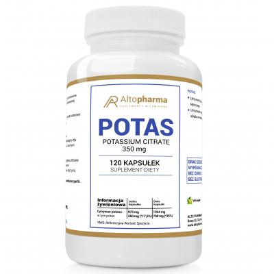 POTAS CYTRYNIAN POTASU 350mg PRODUKT WEGE 120 kapsułek