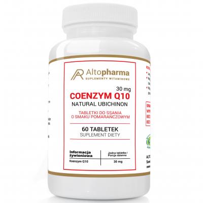 COENZYME Q10 NATURAL UBICHINON 30mg DO SSANIA  PRODUKT WEGE 60 tabletek